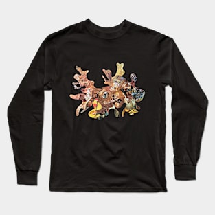 Abstract Gold Collage Long Sleeve T-Shirt